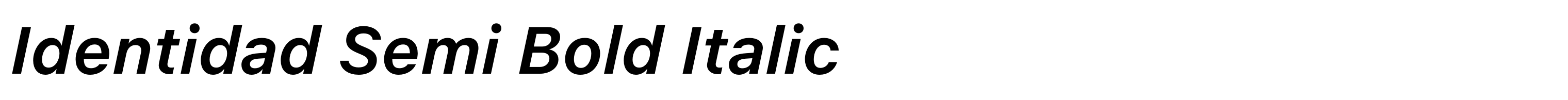 Identidad Semi Bold Italic